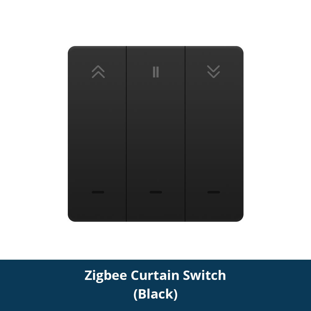 Zemismart Zigbee Smart Curtain Switch for Roller Shade Motor work with Tuya Wall Push Button Switch Alexa Echo Google Home Timer Control