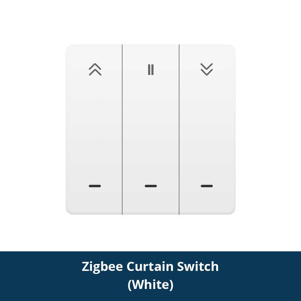 Zemismart Zigbee Smart Curtain Switch for Roller Shade Motor work with Tuya Wall Push Button Switch Alexa Echo Google Home Timer Control