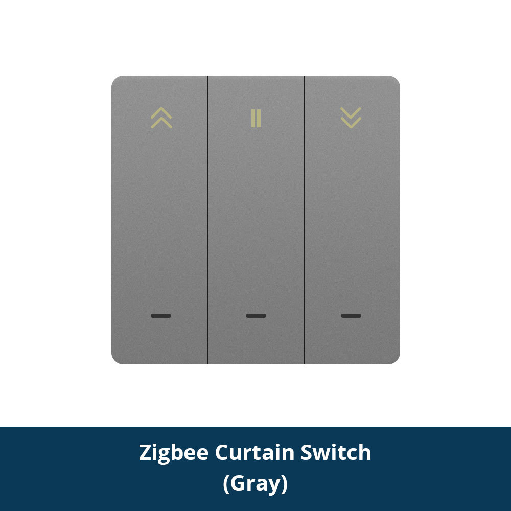 Zemismart Zigbee Smart Curtain Switch for Roller Shade Motor work with Tuya Wall Push Button Switch Alexa Echo Google Home Timer Control