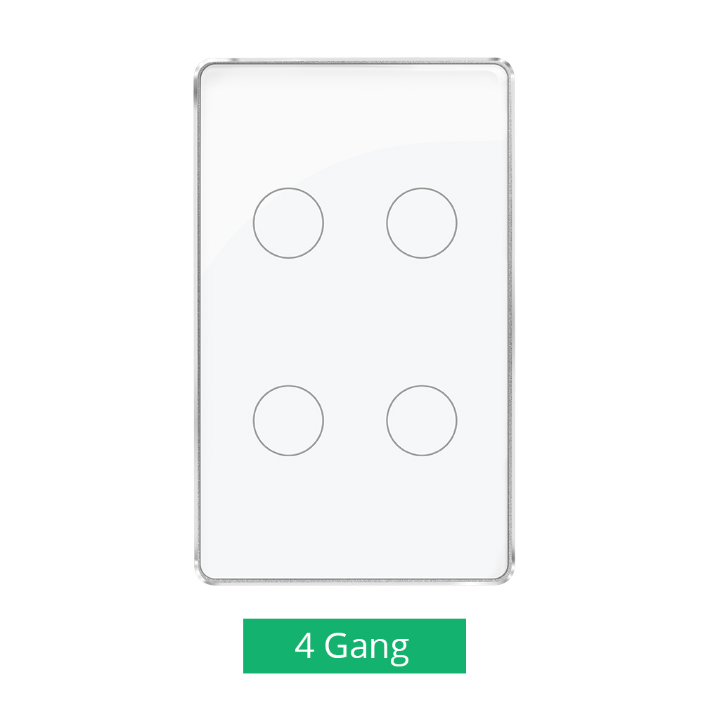 Zemismart Matter over Wifi White Color Smart Touch Switch 1 2 3 4gang touch switch Compatible Voice Control SmartThings App Control