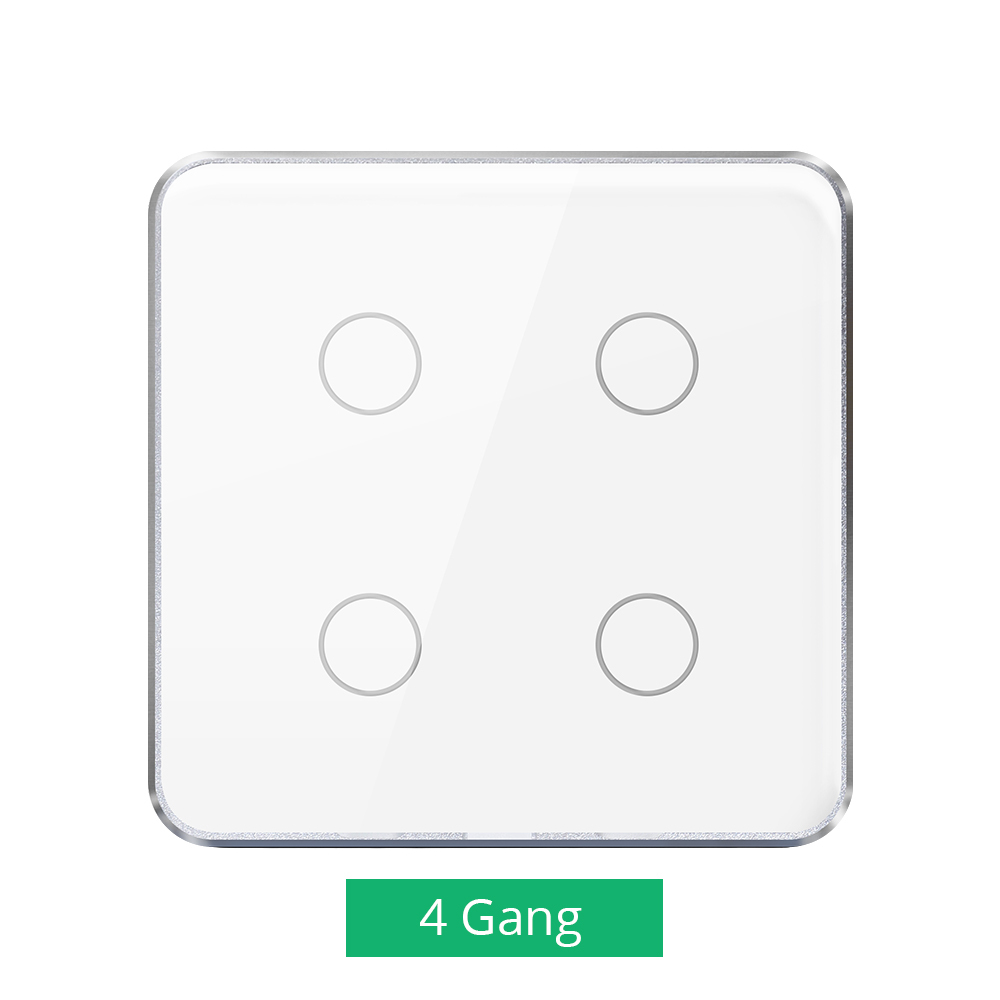 Zemismart Matter over Wifi White Color Smart Touch Switch 1 2 3 4gang touch switch Compatible Voice Control SmartThings App Control