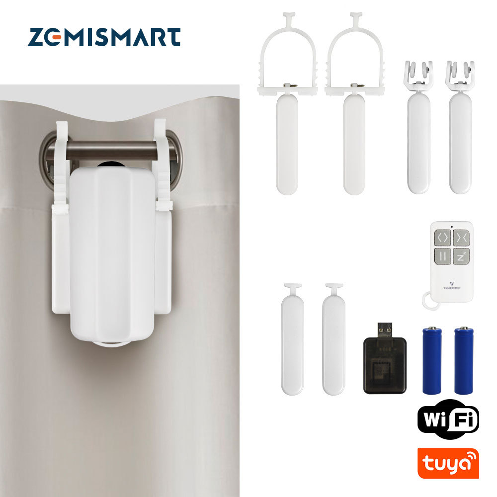 Zemismart Tuya Smart Curtain Driver For Roman curtains Track Smart Life Alexa Google Home Control