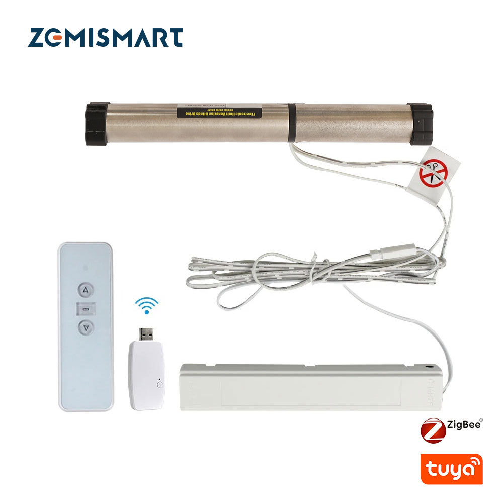 Zemismart Tuya Zigbee Electric Blind Motor with Battery For Aluminum Blinds  App Voice RF Control Motorized Shutter Engine