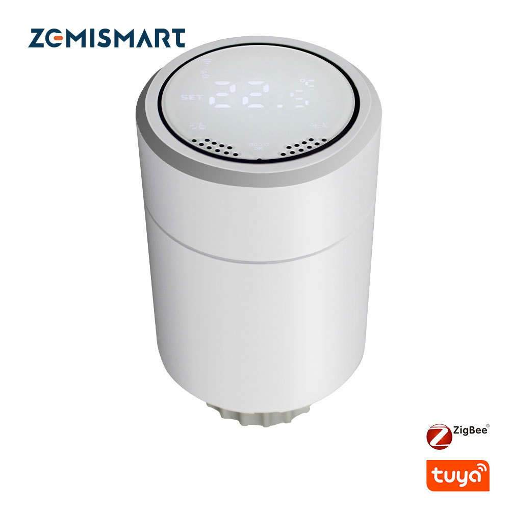 Zemismart Tuya ZigBee3.0 Smart Radiator Actuator Programmable Thermostatic Radiator Valve Temperature Controller Voice Control via Alexa