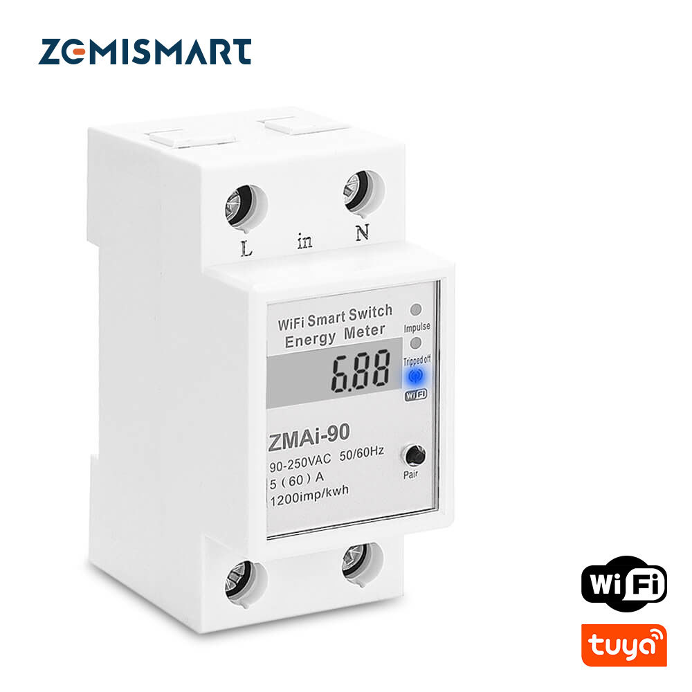 Zemismart WiFi Relay Digital Electric Energy Meter Tuya Smart Life APP Control Smart Home Timer Remote Control