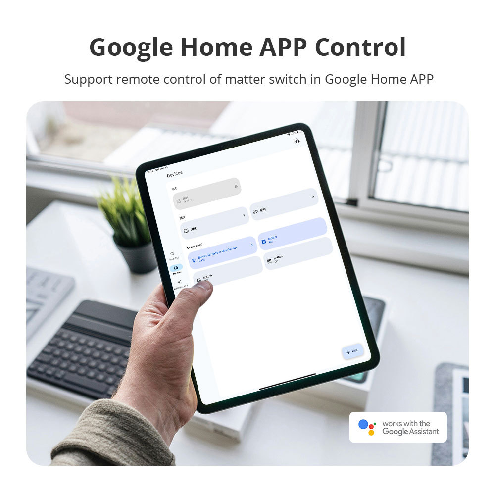Zemismart Matter over Wifi Smart Push Button EU Switch 1 2 3 gang Compatible Home SmartThings Google Home App Control