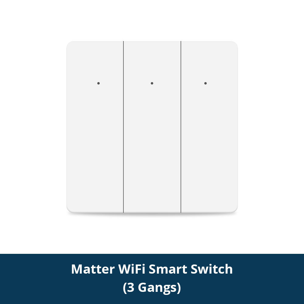 Zemismart Matter over Wifi Smart Push Button EU Switch 1 2 3 gang Compatible Home SmartThings Google Home App Control