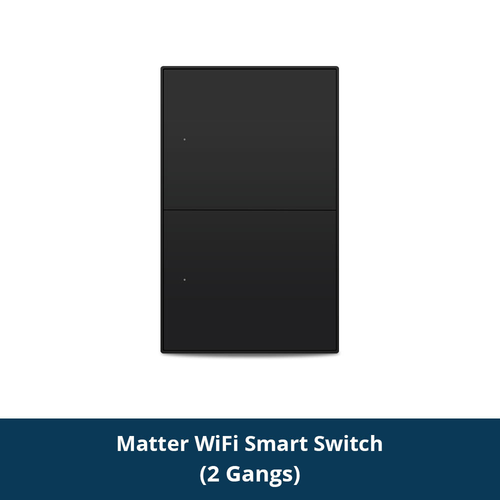 Zemismart Matter over Wifi Smart Push Button US Switch 1 2 3 4 6 gang Black Color Compatible Home SmartThings Google Home App Control