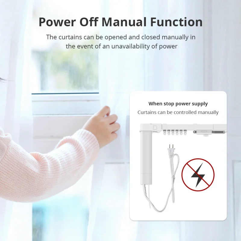 Zemismart Matter Over Wifi Slide Curtain Smart HomeKit SmartThings Google Home APP Control by Siri Voice Control Easy Installation