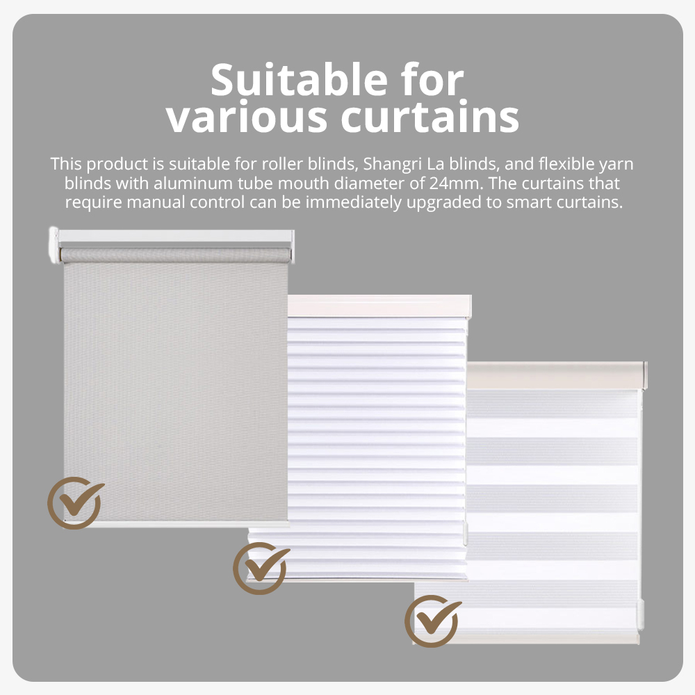 Zemismart Matter over WiFi 2N Roller Shade Blinds Motor Electric Curtain Motor for 37 38mm Tube Compatiable with HomeKit Alexa Google Assistant SmartT