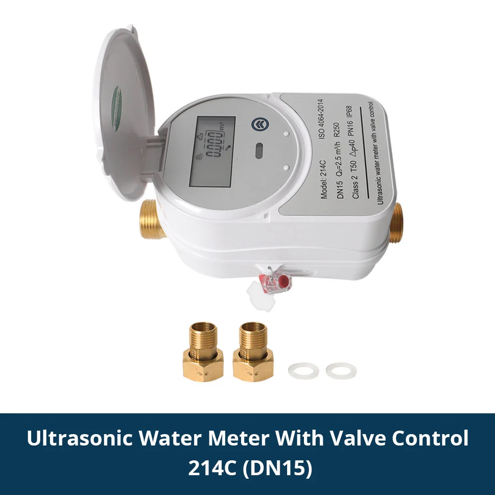 Zemismart Tuya Zigbee Smart Valve Ultrasonic Water Meter IP68 with LCD ...
