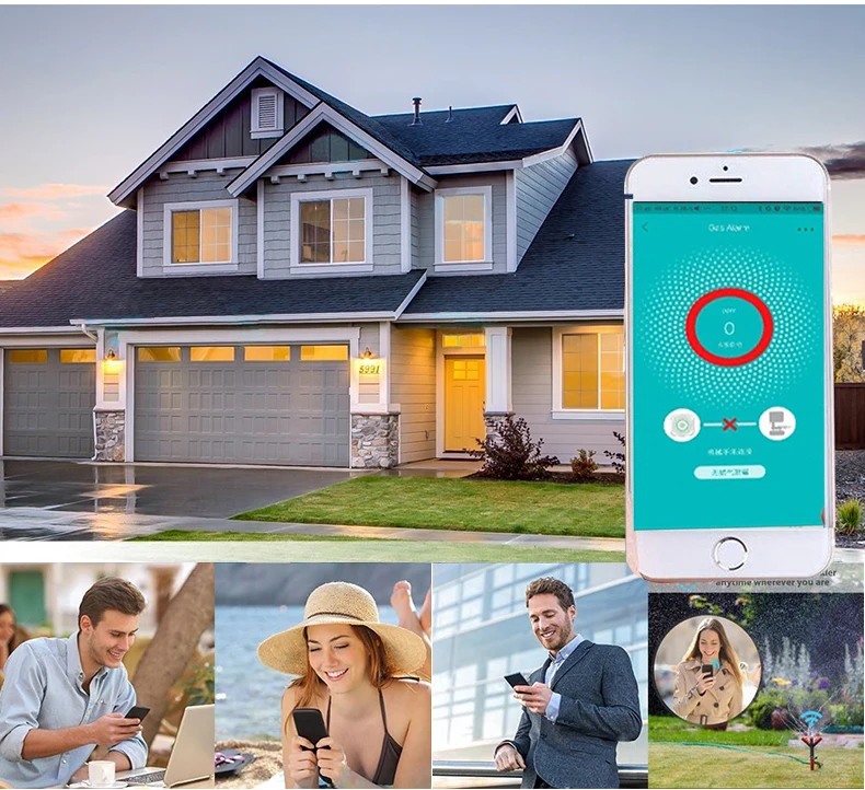 Zemismart Zigbee Smart Gas Detected Sensor for Pipeline Natural Gas Security Alarm System Gas Leakage Detector works with Tuya