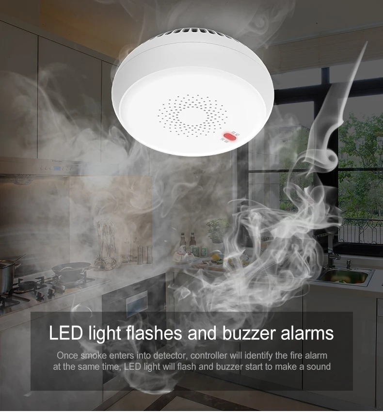Zemismart Zigbee Smart Gas Detected Sensor for Pipeline Natural Gas Security Alarm System Gas Leakage Detector works with Tuya