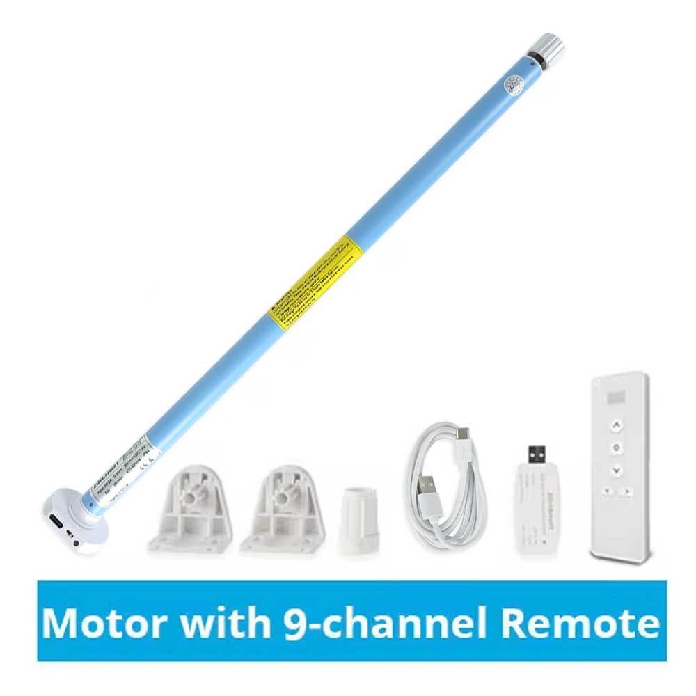 Zemismart WiFi Electric Roller Shade Motor Solar Panel Optional for 17mm 25mm 28mm Tube Built-in Battery works with Tuya Alexa Google Assistant Alice 