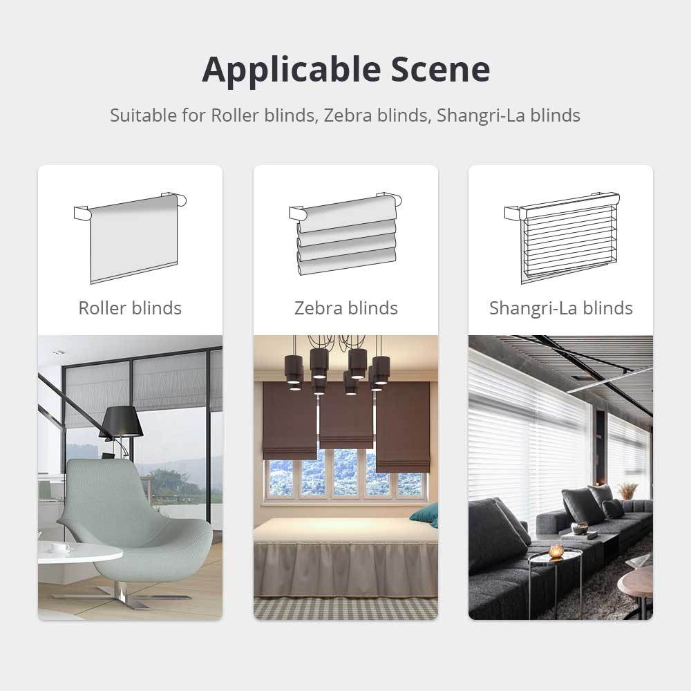 Zemismart Zigbee Rechargeable Roller Blinds Motor Solar Panel Optional for 17mm 25mm 28mm Tube works with Tuya Alexa Google Assistant Smart Electric C
