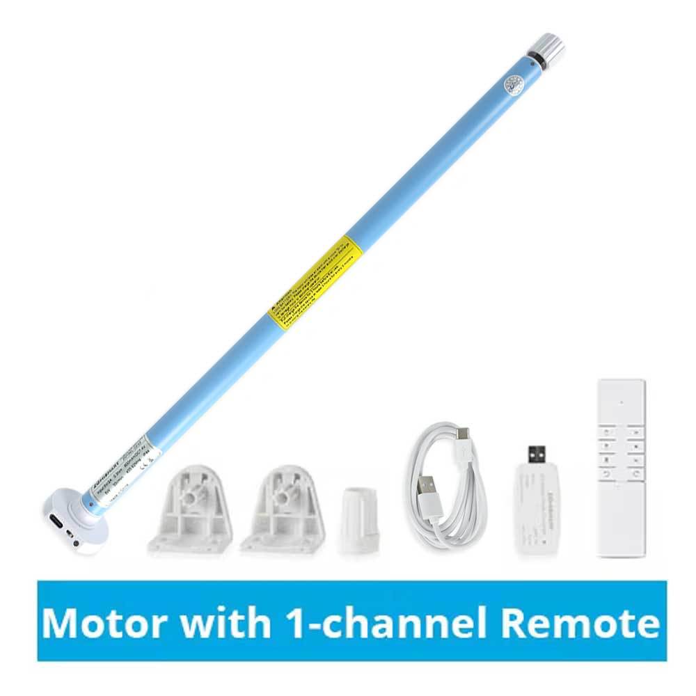 Zemismart WiFi Electric Roller Shade Motor Solar Panel Optional for 17mm 25mm 28mm Tube Built-in Battery works with Tuya Alexa Google Assistant Alice 