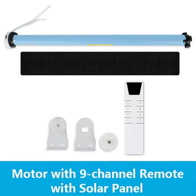 Zemismart Zigbee Rechargeable Roller Shade Motor 1.3N Solar Panel Optional For 37 38mm Tube works with Tuya Smart Life APP Google Assistan ALexa Contr