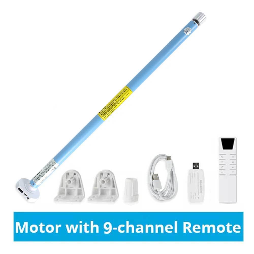 Zemismart WiFi Electric Roller Shade Motor Solar Panel Optional for 17mm 25mm 28mm Tube Built-in Battery works with Tuya Alexa Google Assistant Alice 