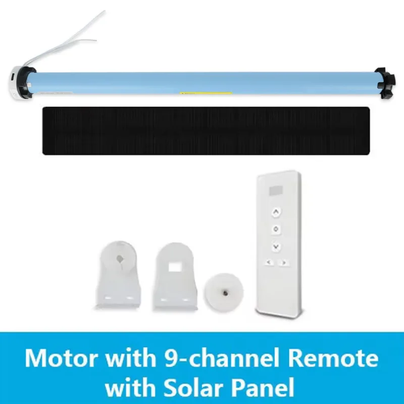 Zemismart Zigbee Rechargeable Roller Shade Motor 1.3N Solar Panel Optional For 37 38mm Tube works with Tuya Smart Life APP Google Assistan ALexa Contr