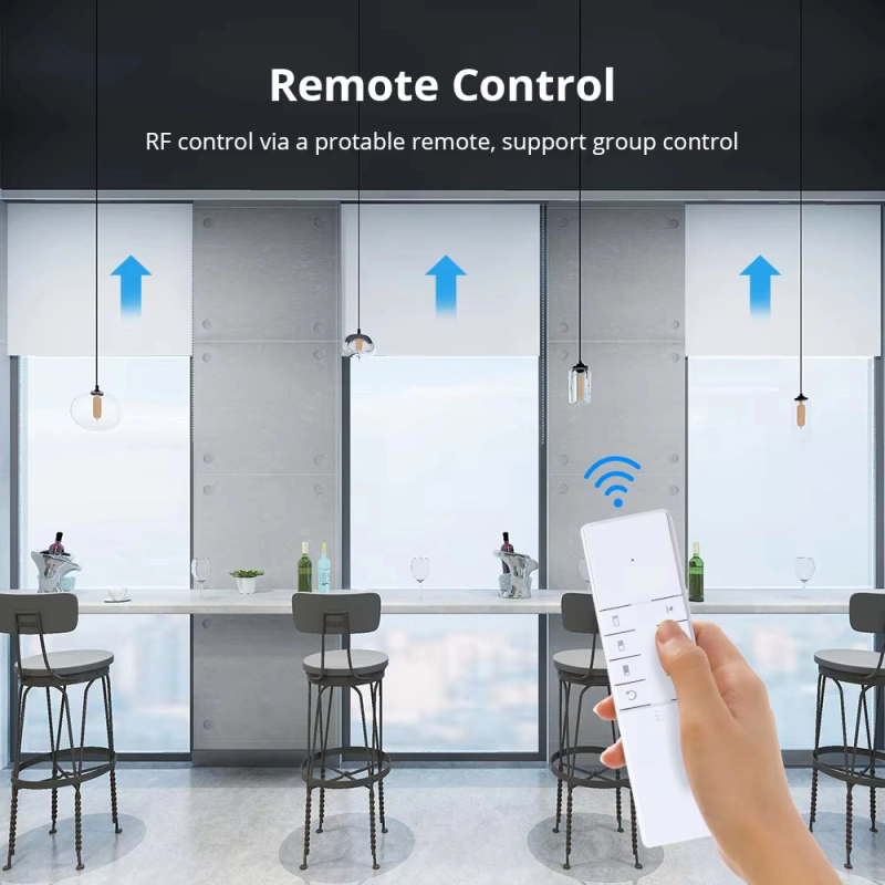 Zemismart WiFi Electric Roller Shade Motor Solar Panel Optional for 17mm 25mm 28mm Tube Built-in Battery works with Tuya Alexa Google Assistant Alice 
