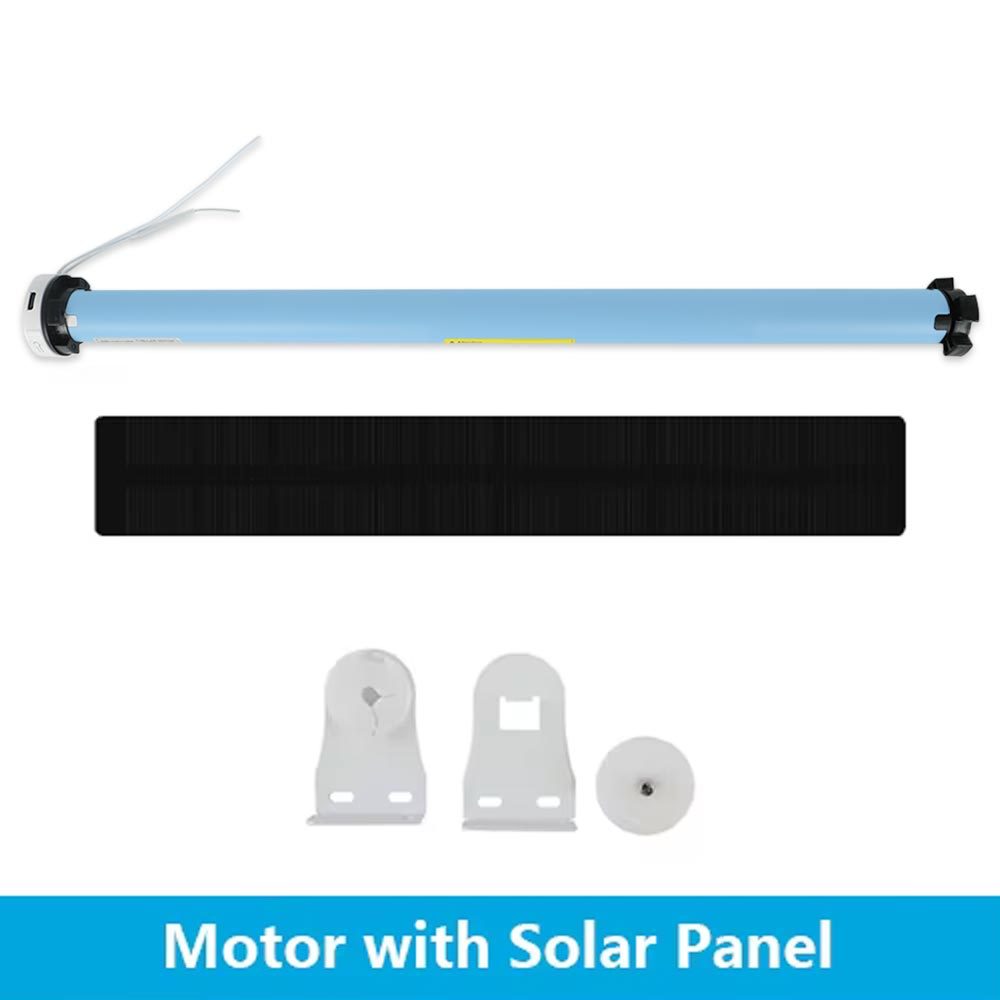 Zemismart Zigbee Rechargeable Roller Shade Motor 1.3N Solar Panel Optional For 37 38mm Tube works with Tuya Smart Life APP Google Assistan ALexa Contr