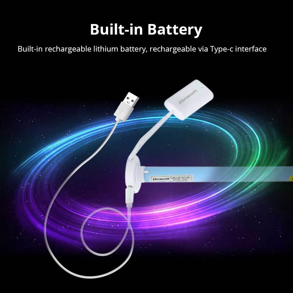 Zemismart Zigbee Rechargeable Roller Blinds Motor Solar Panel Optional for 17mm 25mm 28mm Tube works with Tuya Alexa Google Assistant Smart Electric C