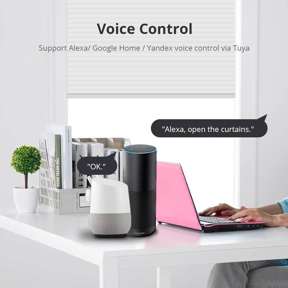 Zemismart Zigbee Rechargeable Roller Blinds Motor Solar Panel Optional for 17mm 25mm 28mm Tube works with Tuya Alexa Google Assistant Smart Electric C