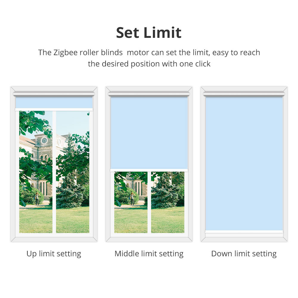 Zemismart Zigbee Plug-In Roller Blind Motor Compaticable with 17mm/25mm/28mm Tubes works with Tuya Voice App Control