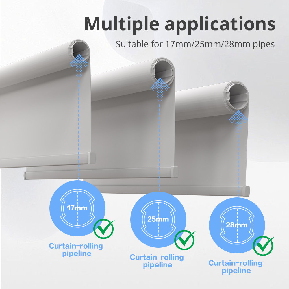 Zemismart Matter over Wifi Plug-In Roller Blind Motor compatible with 17mm/25mm/28mm Tubes HomeKit Google Home App Siri Control