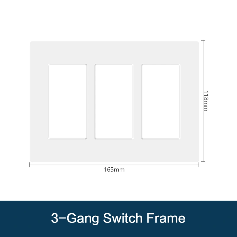 Zemismart Wifi Matter US Standard 3-Way Switch with Frame HomeKit Google Home SmartThings Home Assistant Voice Control