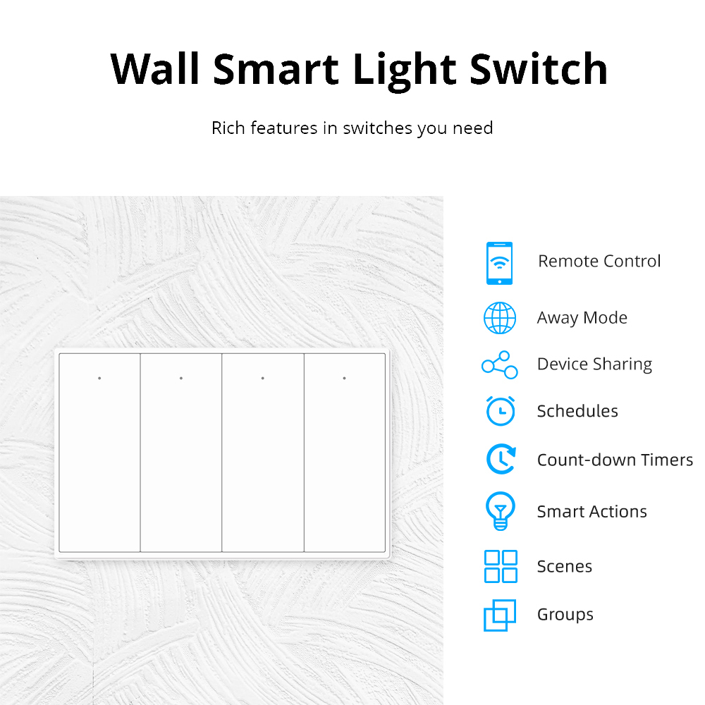 Zemismart Zigbee Neutral Push Switch 606-4