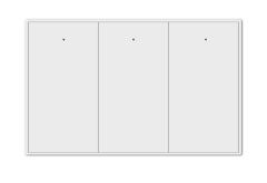 Horizontal No Neutral 3 Gangs Switch