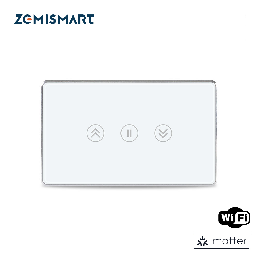 Zemismart Matter over Wifi Smart Curtain Switch Compatible Home SmartThings Google Home App Control