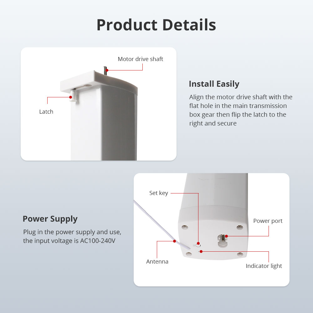 Zemismart Matter over Wifi Curtain Motor Remote Control Google