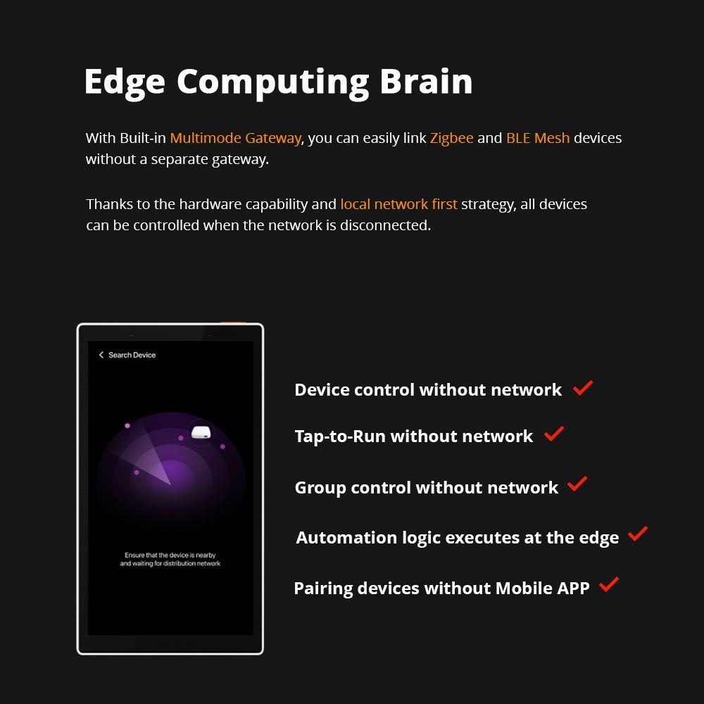 Zemismart 5 inch Smart Home Multi-functional Touch Screen Control Panel work with Tuya Built in Alexa Zigbee Hub Smart control Panel