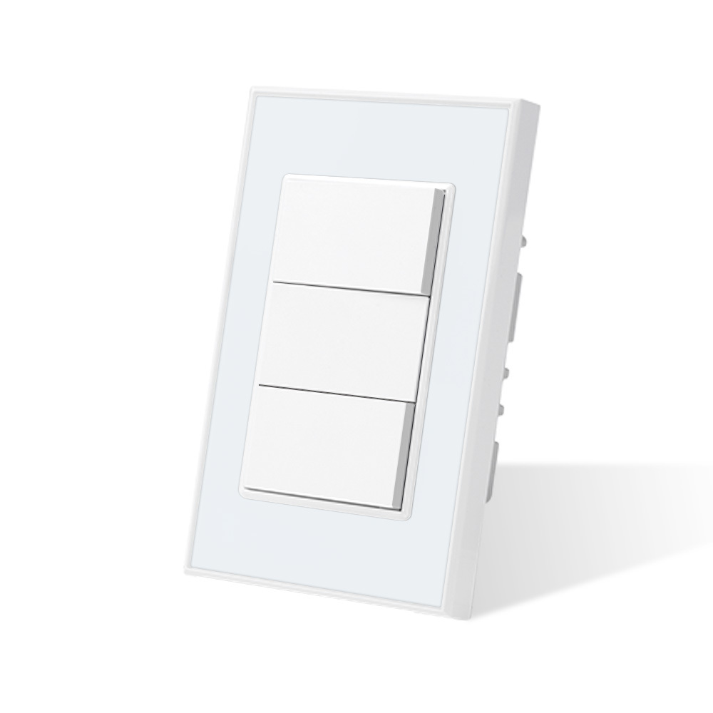 Zemismart Zigbee Push Button Switch Neutral Required works with Tuya HomeKit Siri Alexa Google Home Control Zemismart Zigbee Smart Switches