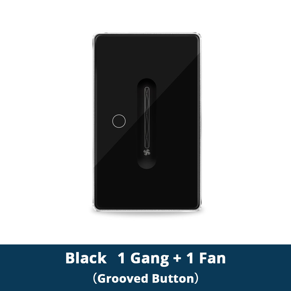 Zigbee Smart Fan Light Switch Neutral Required 1 Gang Touch Light Switch with Slider Control Fan Speed Work with Tuya Smart Life