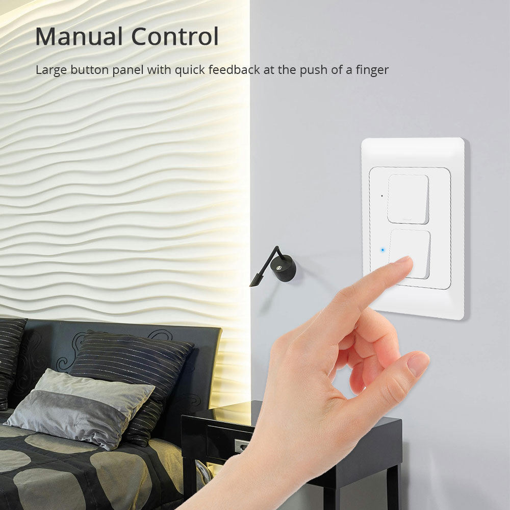 Zemismart Zigbee Switch Neutral Optional works with Tuya Alexa Google Home APP Control Hub Zemismart Zigbee 3.0 Push Button Switch