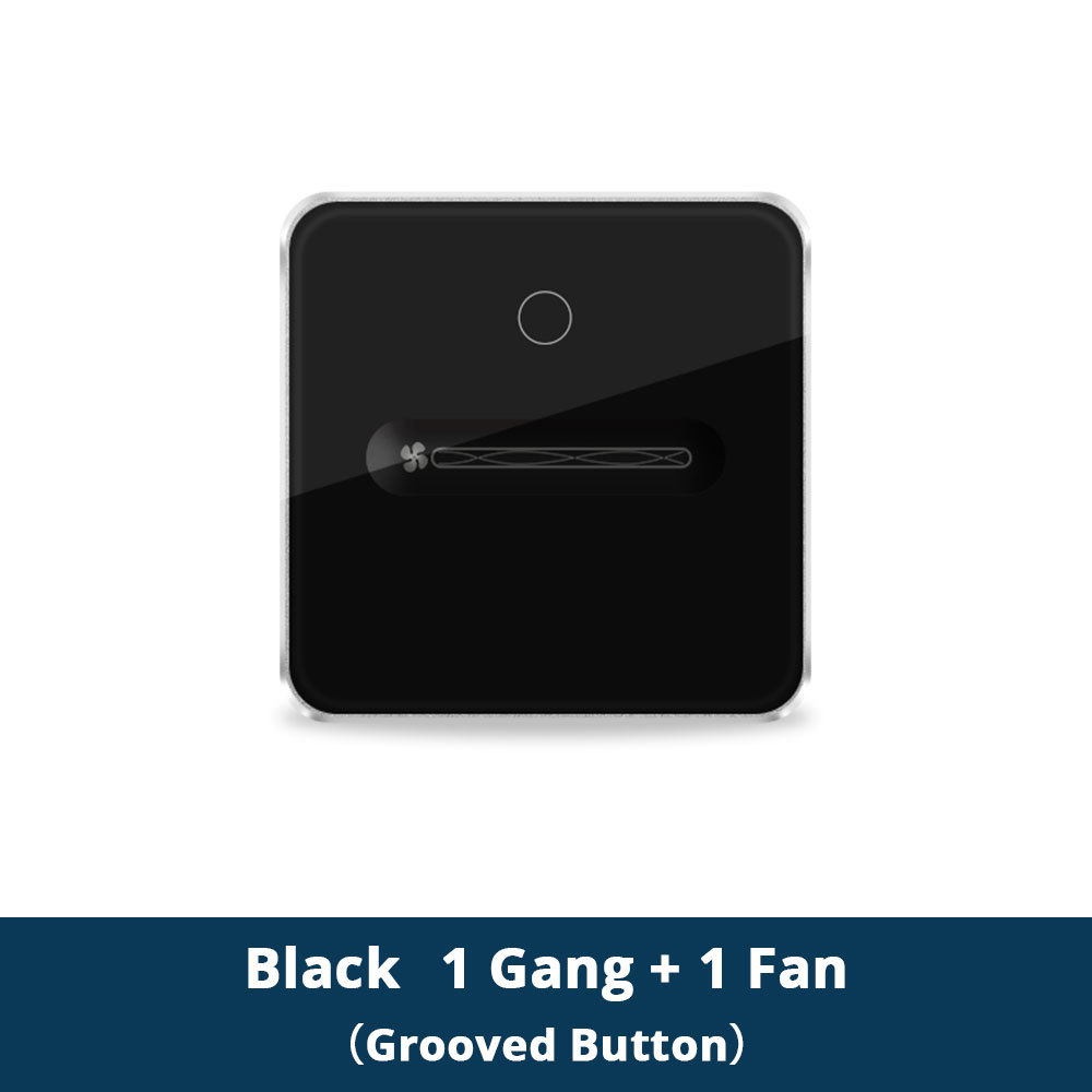 Zigbee Smart Fan Light Switch Neutral Required 1 Gang Touch Light Switch with Slider Control Fan Speed Work with Tuya Smart Life