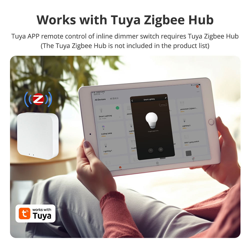 Zemismart Zigbee  Dimmer  Module works with Tuya Alexa Google Home Control Dimmer switch Smart Life APP Control