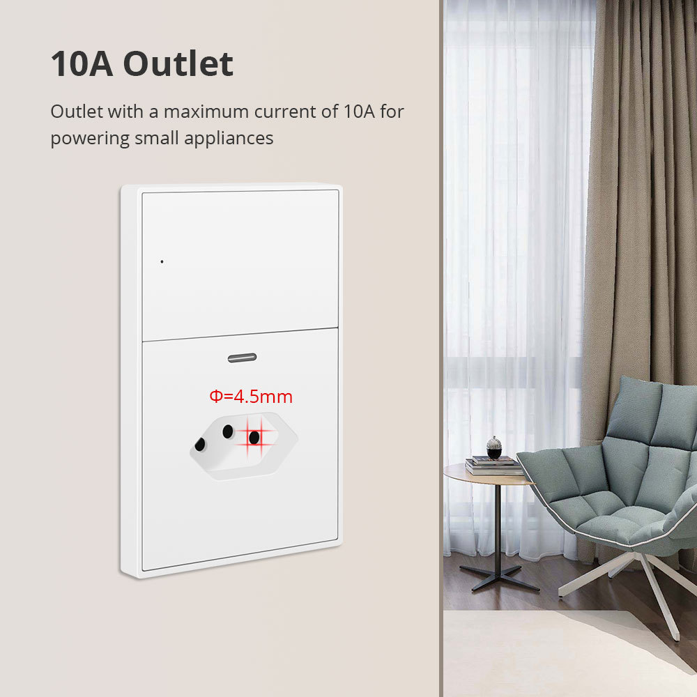Zemismart Zigbee Smart Socket 10A Brazil Outlet with Type C Charging Port with Neutral works with Tuya Home Smart Life App Remote Control