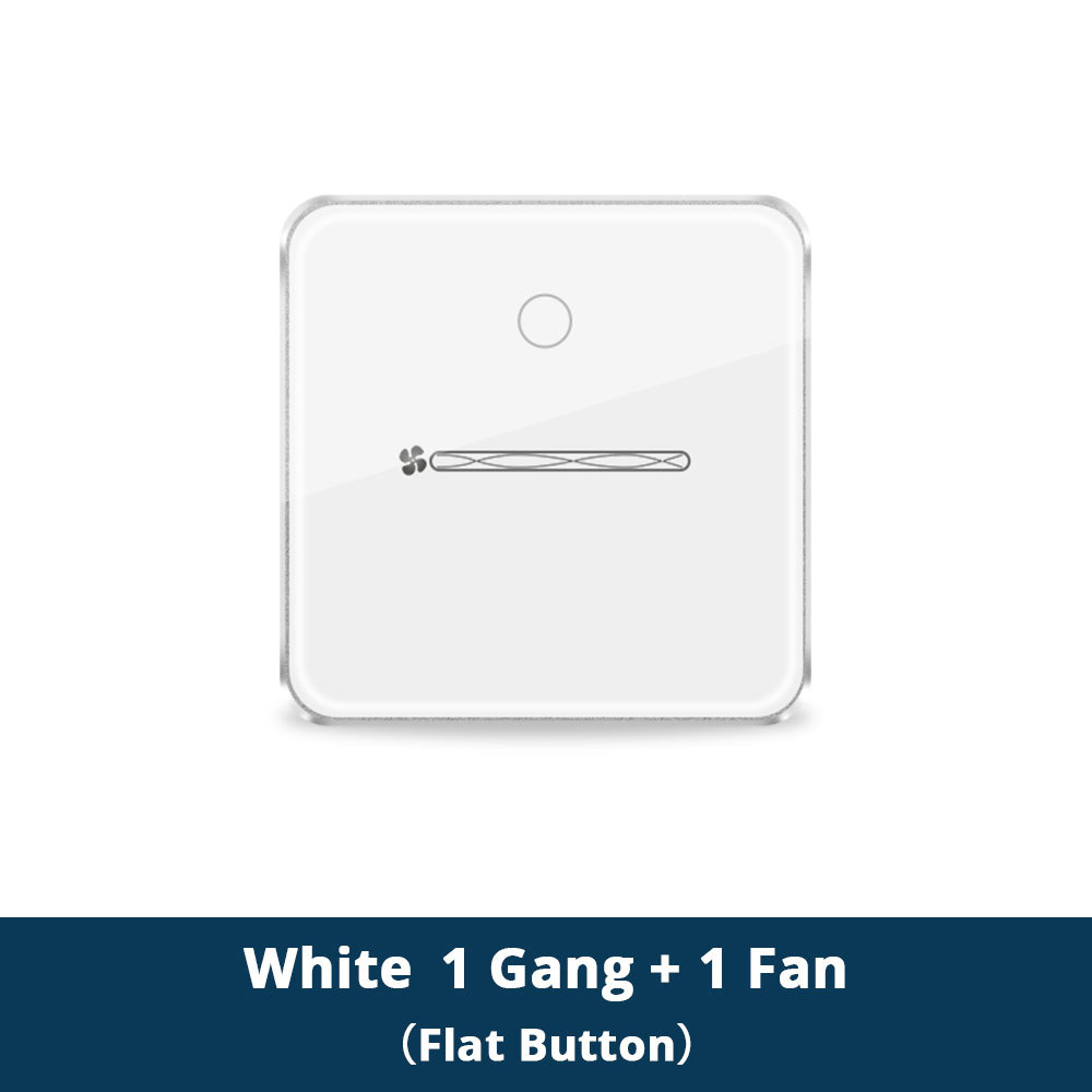 Zigbee Smart Fan Light Switch Neutral Required 1 Gang Touch Light Switch with Slider Control Fan Speed Work with Tuya Smart Life