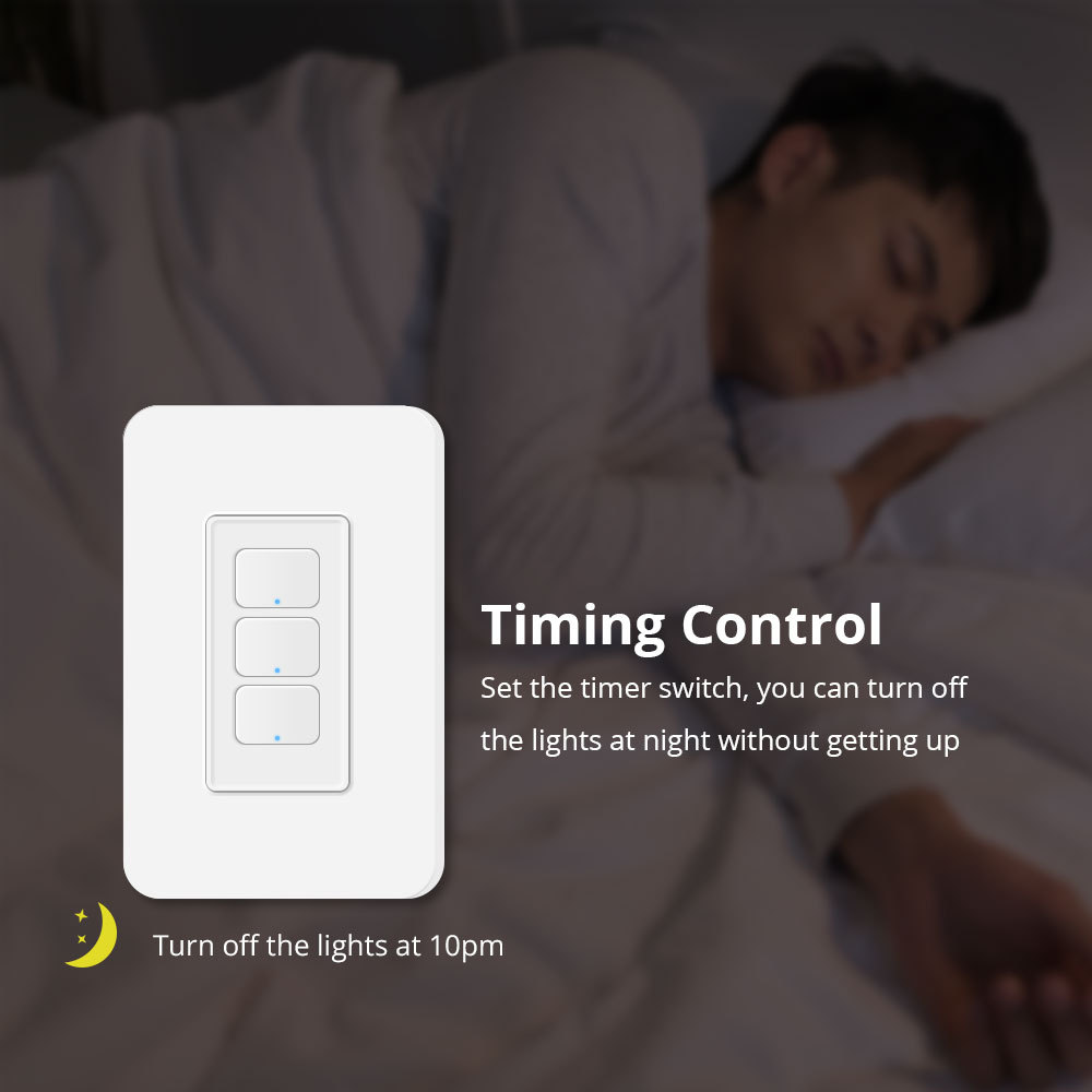 Zemismart Zigbee No Neutral Wall Light Switch 1 2 3 Gang works with Tuya Alexa Google Home US Interrupter Support HomeKit via ZMHK-01 Hub