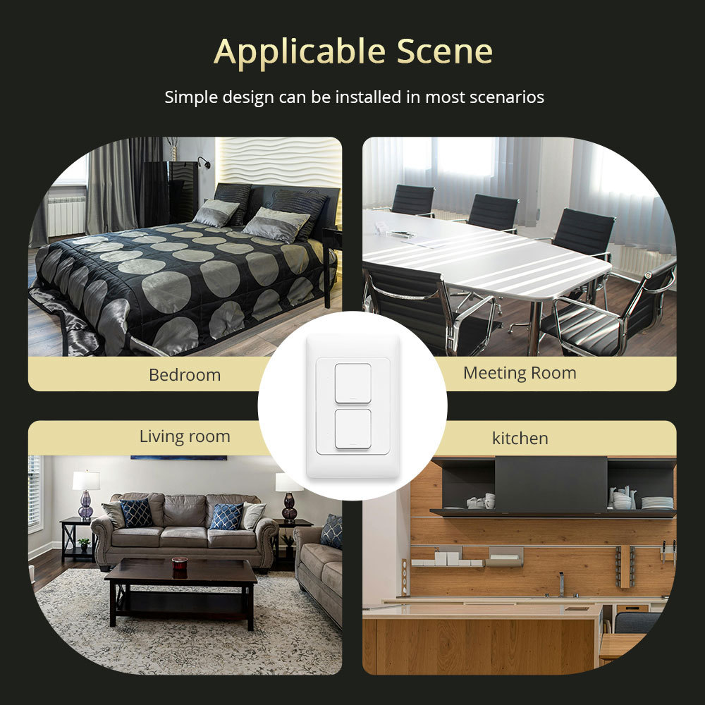 Zemismart Zigbee Switch Neutral Optional works with Tuya Alexa Google Home APP Control Hub Zemismart Zigbee 3.0 Push Button Switch