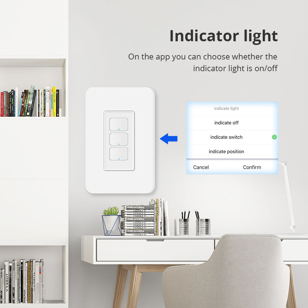 Zemismart Zigbee No Neutral Wall Light Switch 1 2 3 Gang works with Tuya Alexa Google Home US Interrupter Support HomeKit via ZMHK-01 Hub