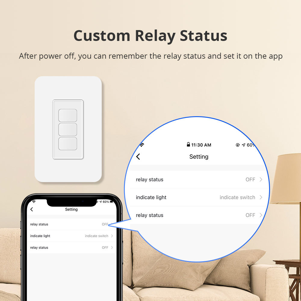 Zemismart Zigbee No Neutral Wall Light Switch 1 2 3 Gang works with Tuya Alexa Google Home US Interrupter Support HomeKit via ZMHK-01 Hub