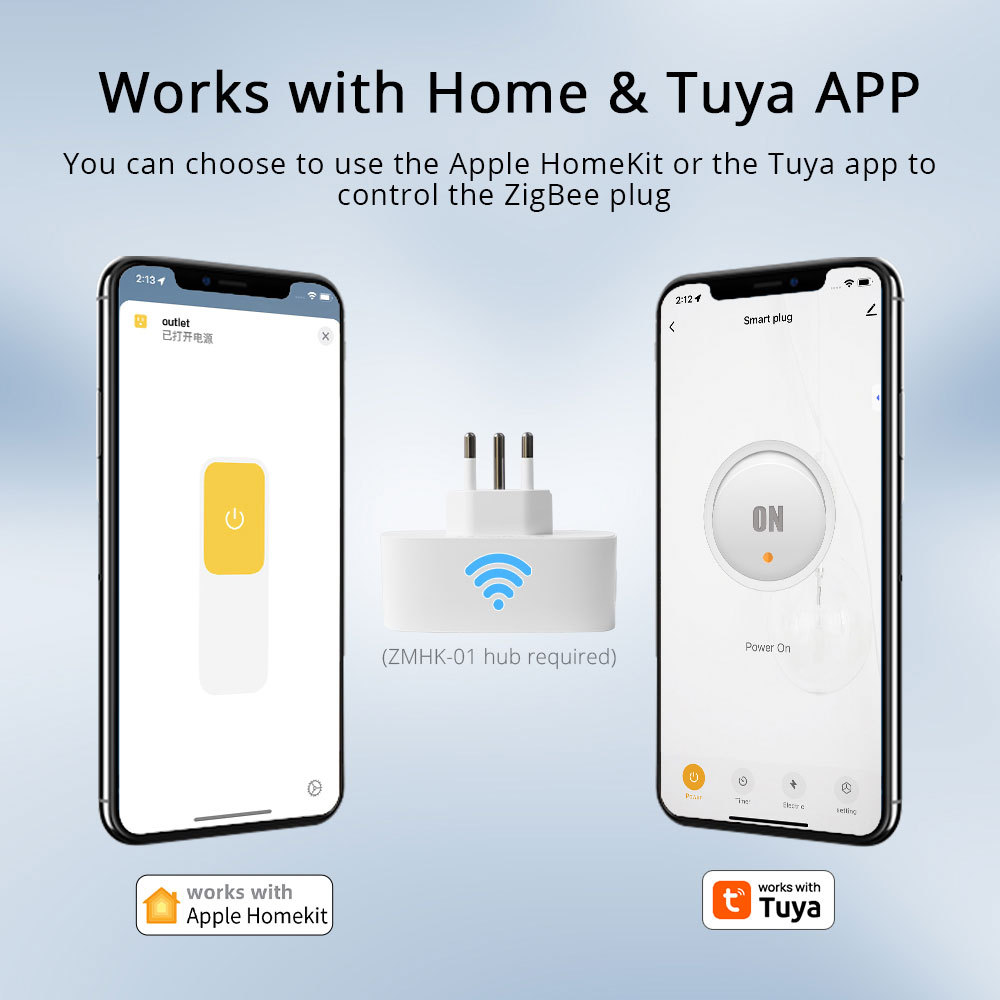 Zemismart Brazil Smart Zigbee Socket BR Plug Wireless Outlet Timing Plug 16A Energy Monitor works with Tuya Alexa Google Home Smart Home Control