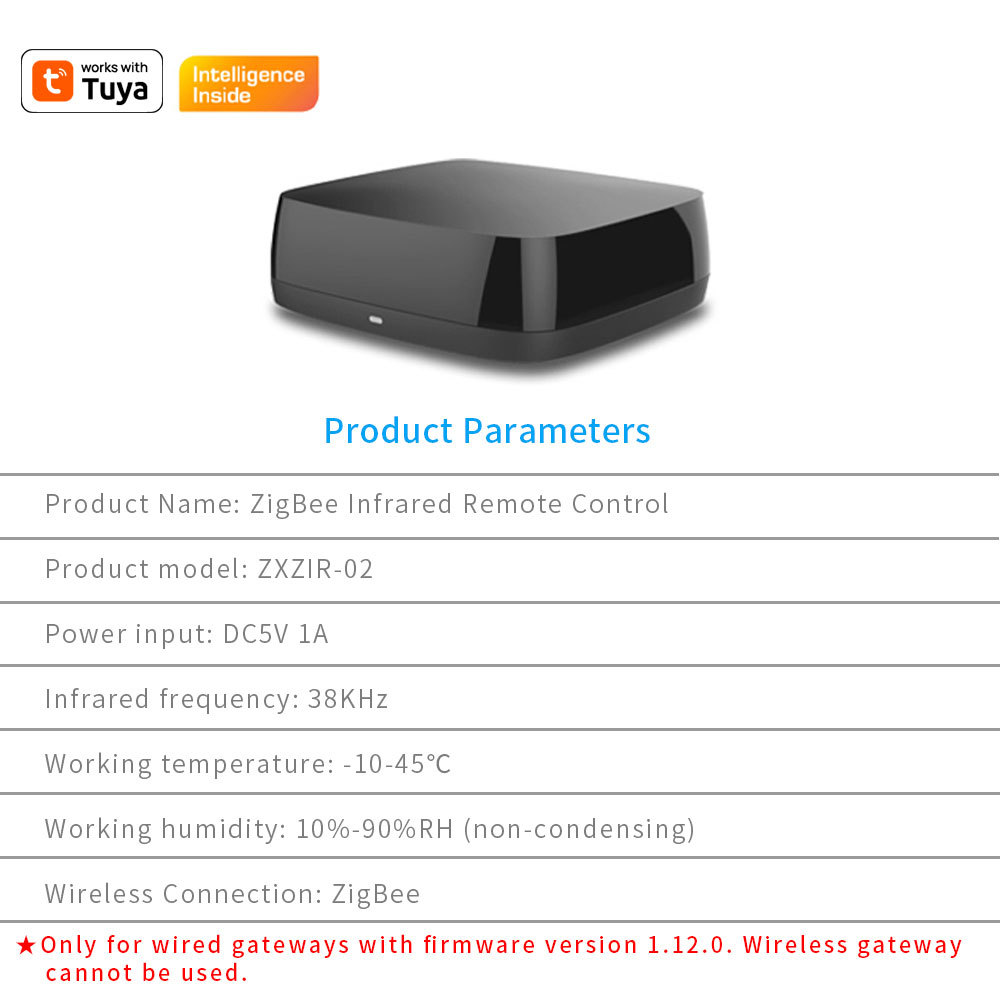Zemismart Zigbee Smart IR Remote Control Universal Infrared Remote for Air-con TV Fan Water Heater works with Tuya Alexa Google Home Voice