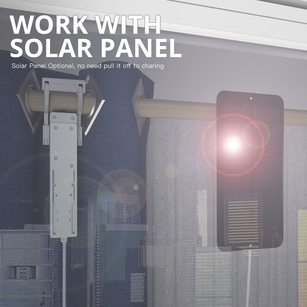 Zemismart WiFi Smart Curtain Driver Robot For Roman Rod I Type Curtains Track works with Tuya Smart Life Alexa Google Home Voice Control