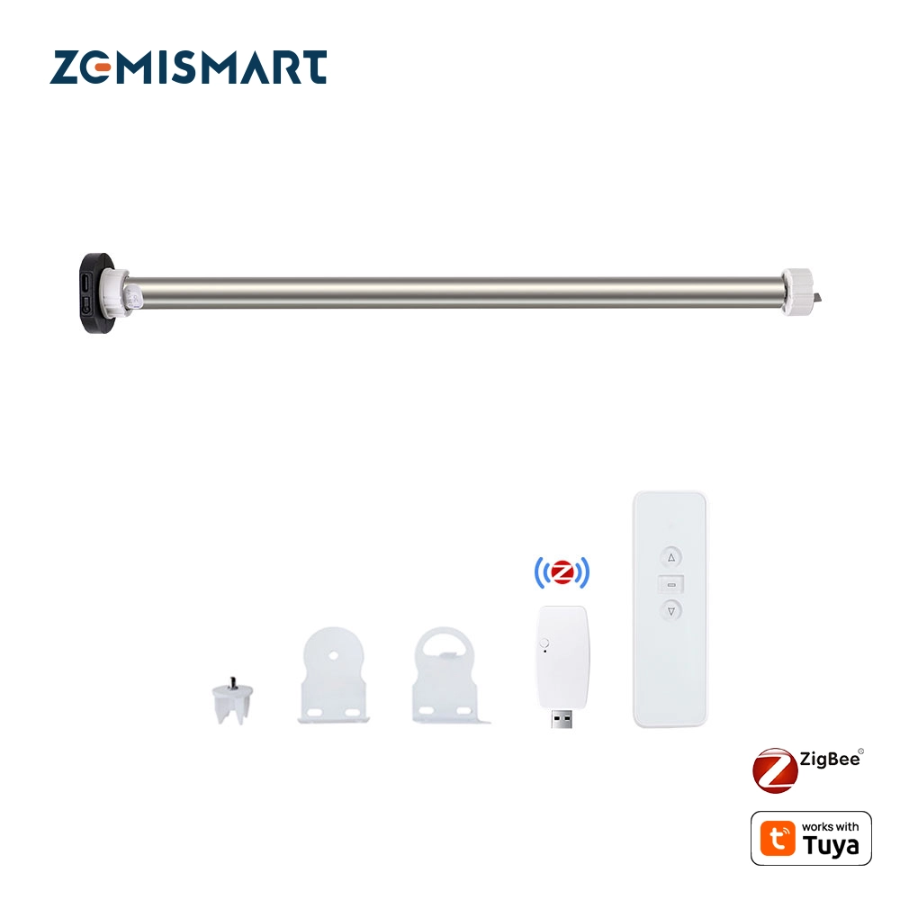 Zemismart Motore Tubolare Intelligente Zigbee Per Tapparelle - Ricaricabile 800mAh, Controllo Vocale Alexa/Google, Compatibile Tuya (Diametro 17/25/28mm, Solo Motore) - 2
